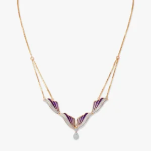 wing crest diamond necklace